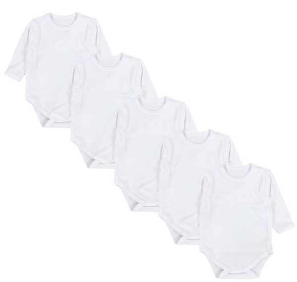 TupTam Wickelbody TupTam Baby Unisex Langarm Wickelbody Print / Uni 5er Pack