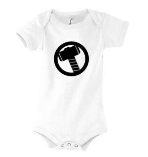 Youth Designz Kurzarmbody Baby Body Strampler Thor Hammer Odin mit niedlichem Frontprint