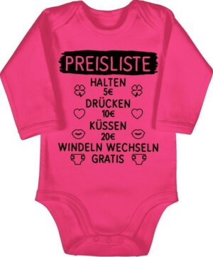 Shirtracer Shirtbody Preisliste mit Symbolen - schwarz Sprüche Baby