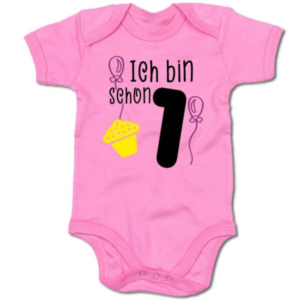 G-graphics Kurzarmbody Baby Body - Ich bin schon 1 mit Spruch / Sprüche • Babykleidung • Geschenk zum ersten Geburtstag • Strampler