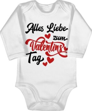 Shirtracer Shirtbody Alles liebe zum Valentinstag - rot/schwarz Valentinstag Geschenk Baby