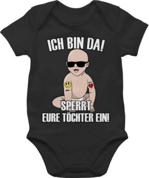 Shirtracer Shirtbody Ich bin da sperrt eure Töchter ein Sprüche Baby