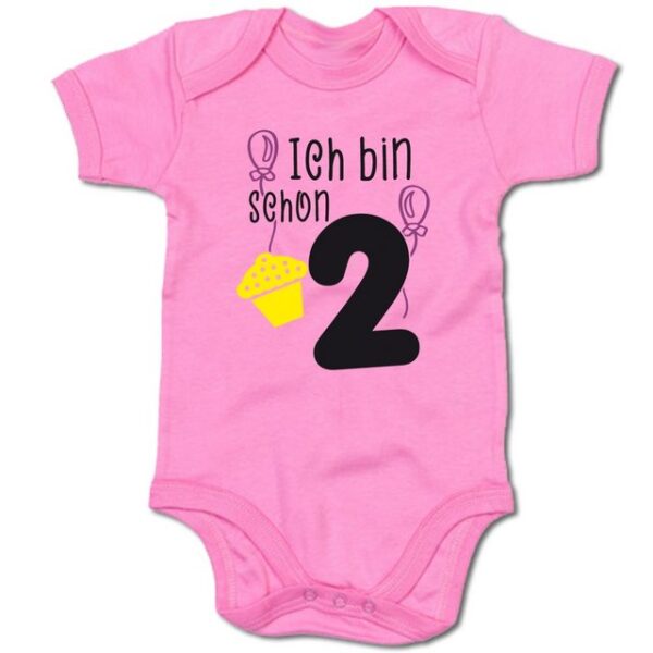 G-graphics Kurzarmbody Baby Body - Ich bin schon 2 mit Spruch / Sprüche • Babykleidung • Geschenk zum zweiten Geburtstag • Strampler