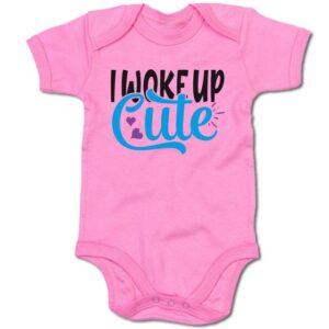 G-graphics Kurzarmbody I woke up cute Baby Body mit Spruch / Sprüche / Print / Motiv