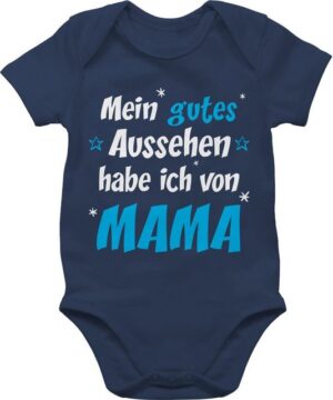 Shirtracer Shirtbody Mein gutes Aussehen Mama Junge Sprüche Baby