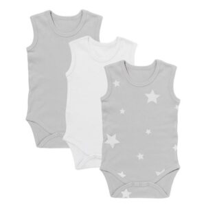 Schlummersack Kurzarmbody Bio Baby-Bodys Ärmellos 3er-Pack OEKO-TEX zertifiziert