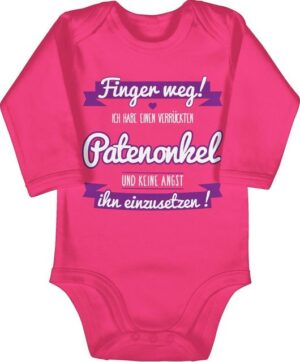 Shirtracer Shirtbody Ich habe einen verrückten Patenonkel lila Patenonkel Baby