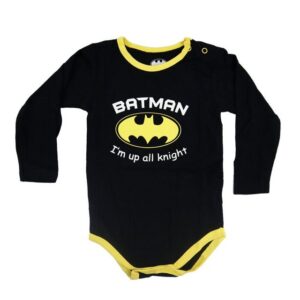 DC Comics Langarmwickelbody Batman Baby Jungen langarm Body Gr. 68 bis 92