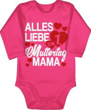 Shirtracer Shirtbody 1. Muttertag - Alles liebe zum ersten Muttertag (1-tlg) Muttertagsgeschenk