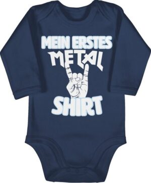 Shirtracer Shirtbody Mein erstes Metal Shirt weiß Sprüche Baby