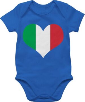 Shirtracer Shirtbody Italien Herz Baby Länder Wappen