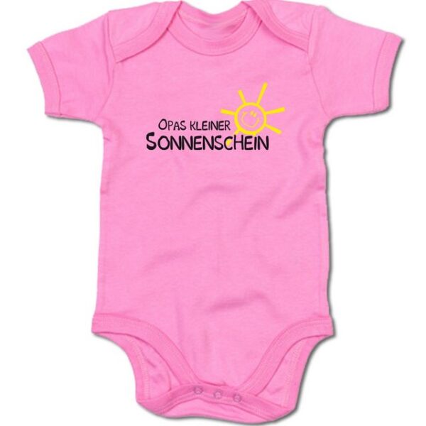 G-graphics Kurzarmbody Baby Body - Opas kleiner Sonnenschein mit Spruch / Sprüche • Babykleidung • Geschenk zur Geburt / Taufe / Babyshower / Babyparty • Strampler