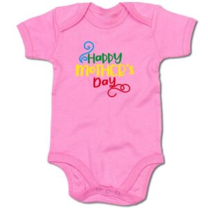 G-graphics Kurzarmbody Baby Body - Happy mothers day mit Spruch / Sprüche • Babykleidung • Geschenk zum Muttertag • Strampler