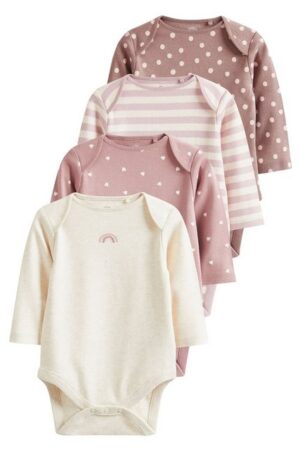 Next Langarmbody Langärmelige Bodysuits im 4er-Pack (4-tlg)