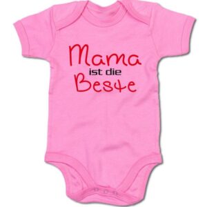 G-graphics Kurzarmbody Baby Body - Mama ist die Beste mit Spruch / Sprüche • Babykleidung • Geschenk zum Muttertag / zur Geburt / Taufe / Babyshower / Babyparty • Strampler