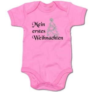 G-graphics Kurzarmbody Baby Body - Mein erstes Weihnachten – Tannenbaum mit Spruch / Sprüche • Babykleidung • Geschenk zu Weihnachten • Strampler