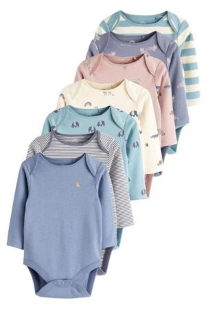 Next Langarmbody Langärmelige Babybodys 7er-Pack (7-tlg)