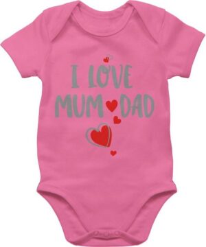 Shirtracer Shirtbody I love Mum and Dad Strampler Baby Mädchen & Junge