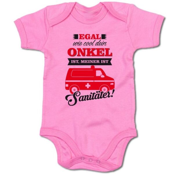 G-graphics Kurzarmbody Baby Body - Egal wie cool dein Onkel ist