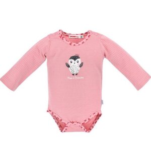 BONDI Langarmbody Baby Mädchen Newborn Body "Mom's Princess" geringelt 86514