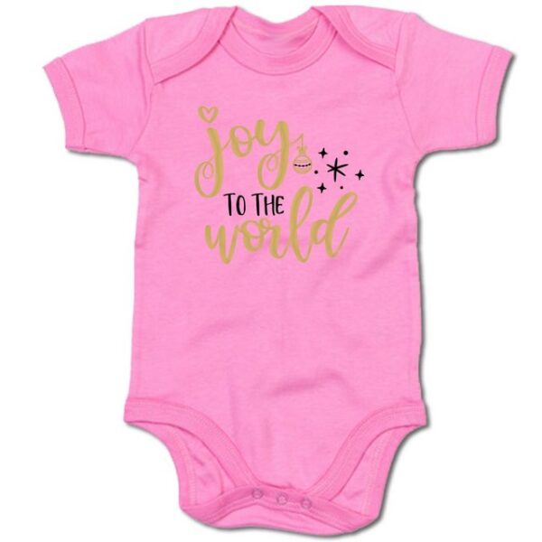 G-graphics Kurzarmbody Joy to the world Baby Body mit Spruch / Sprüche / Print / Motiv