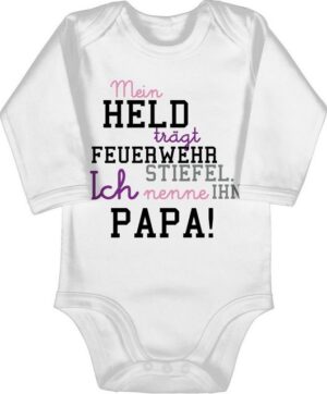 Shirtracer Shirtbody Mein Held Papa Feuerwehrmann Feuerwehr