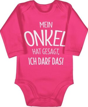 Shirtracer Shirtbody Mein Onkel hat gesagt ich darf das Sprüche Baby