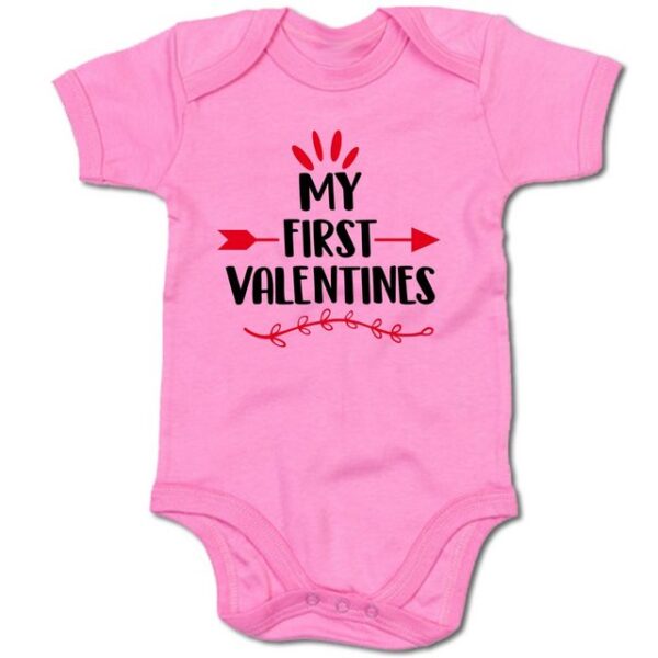 G-graphics Kurzarmbody Baby Body - My first Valentines mit Spruch / Sprüche • Babykleidung • Geschenk zum Valentinstag • Strampler