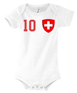 Youth Designz Kurzarmbody Schweiz Kinder Baby Body Strampler mit trendigem Motiv