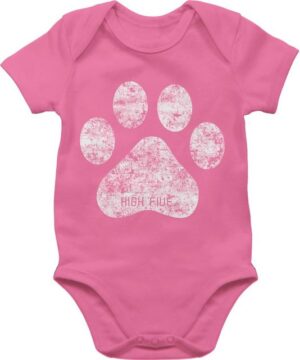 Shirtracer Shirtbody High Five Hunde Pfote Tiermotiv Animal Print Baby