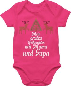 Shirtracer Shirtbody Ugly sweater - Mein erstes Weihnachten - Rentiere Weihnachten Kleidung Baby