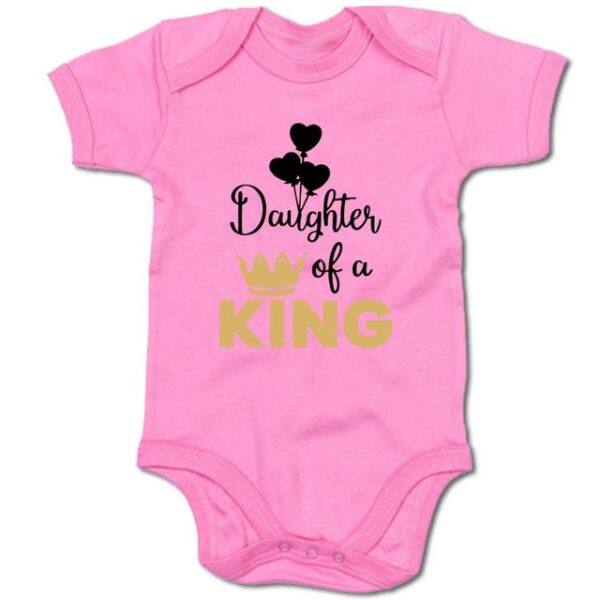 G-graphics Kurzarmbody Baby Body - Daughter of a King mit Spruch / Sprüche • Babykleidung • Geschenk zum Vatertag / zur Geburt / Taufe / Babyshower / Babyparty • Strampler