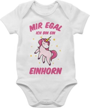 Shirtracer Shirtbody Mir egal ich bin ein Einhorn Sprüche Baby