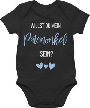 Shirtracer Shirtbody Willst du mein Patenonkel sein? Babyblau Patenonkel Baby