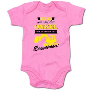 G-graphics Kurzarmbody Baby Body - Egal wie cool dein Onkel ist