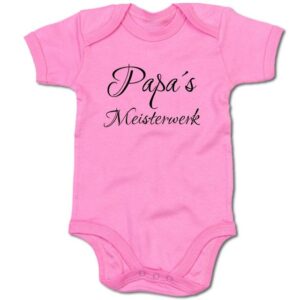 G-graphics Kurzarmbody Baby Body - Papa´s Meisterwerk mit Spruch • Geschenk zur Geburt / Babyparty