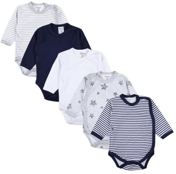 TupTam Langarmwickelbody TupTam Baby Unisex Langarm Wickelbody im 5er Set