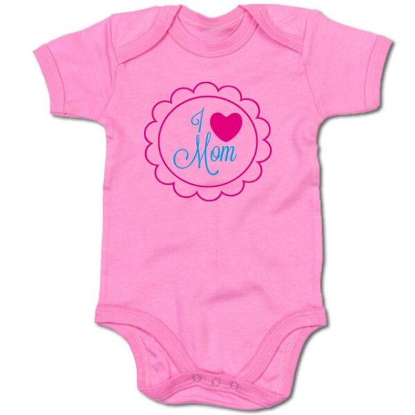 G-graphics Kurzarmbody Baby Body - I love Mom mit Spruch / Sprüche • Babykleidung • Geschenk zum Muttertag / zur Geburt / Taufe / Babyshower / Babyparty • Strampler