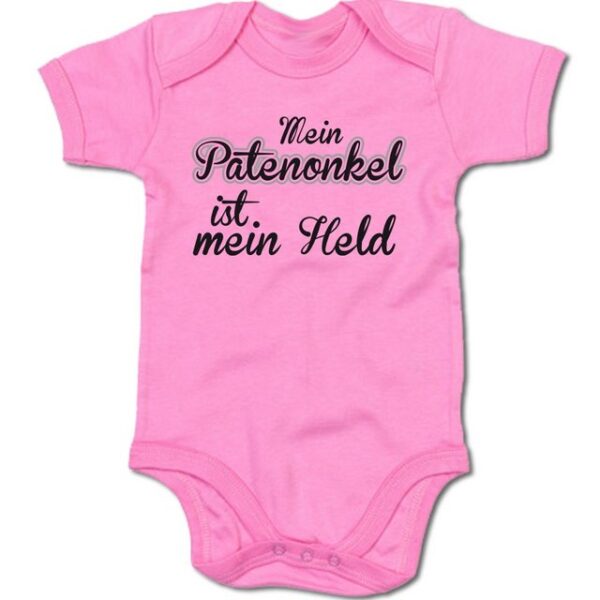 G-graphics Kurzarmbody Baby Body - Mein Patenonkel ist mein Held mit Spruch / Sprüche • Babykleidung • Geschenk zur Geburt / Taufe / Babyshower / Babyparty • Strampler