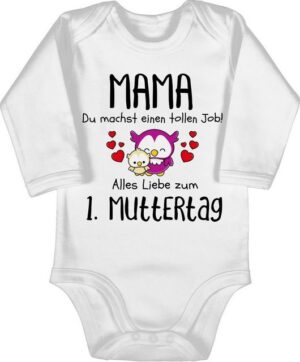 Shirtracer Shirtbody Mama - 1. Muttertag Erstes Muttertagsgeschenk Muttertagsüberraschung (1-tlg) Muttertagsgeschenk