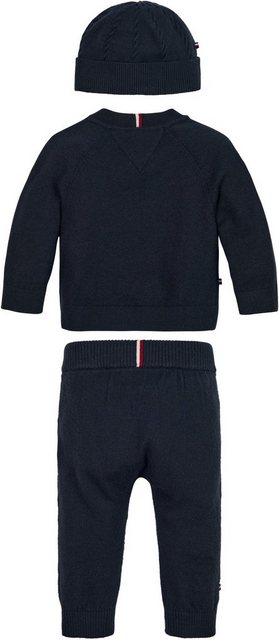 Tommy Hilfiger Langarmbody BABY KNITTED SET GIFTBOX (3-tlg) mit Tommy Hilfiger Logo-Flag