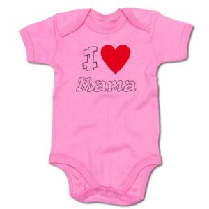 G-graphics Kurzarmbody Baby Body - I love Mama mit Spruch / Sprüche • Babykleidung • Geschenk zum Muttertag / zur Geburt / Taufe / Babyshower / Babyparty • Strampler