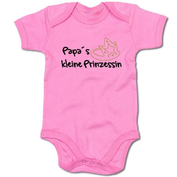 G-graphics Kurzarmbody Baby Body - Papa´s kleine Prinzessin mit Spruch • Geschenk zur Geburt / Babyparty