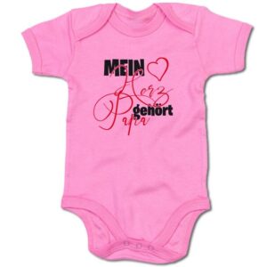 G-graphics Kurzarmbody Baby Body - Mein Herz gehört Papa mit Spruch / Sprüche • Babykleidung • Geschenk zum Vatertag / zur Geburt / Taufe / Babyshower / Babyparty • Strampler